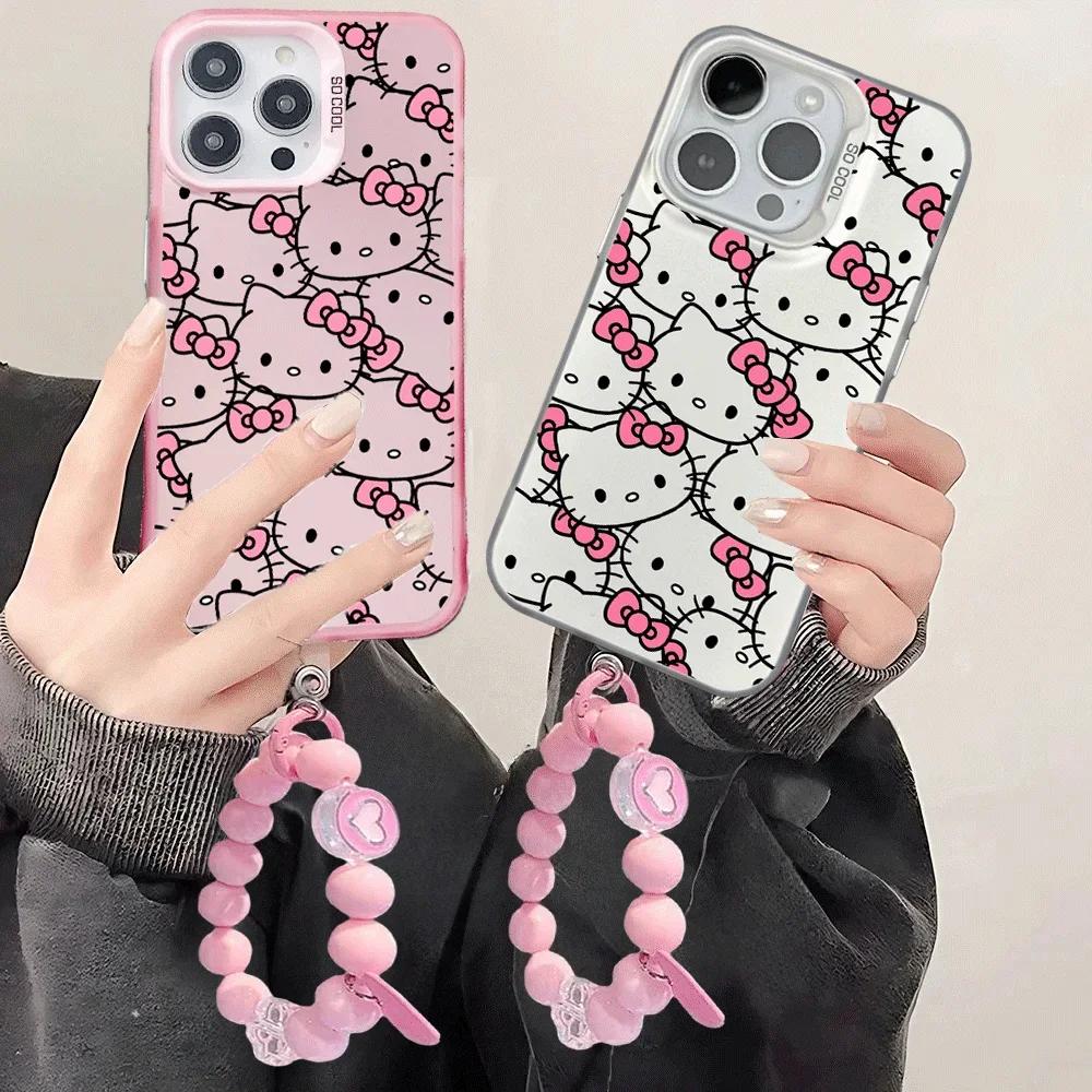 Cute Hello Kitty Lanyard Phone Case For Xiaomi Redmi 15 15C 14C 13C 12C A5 12 Note 14 Pro 13 12 Pro Plus 11 11S 4G 5G Casing