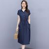 Fashionable and Breathable Cotton Embroidered Plus Size Dress for Women