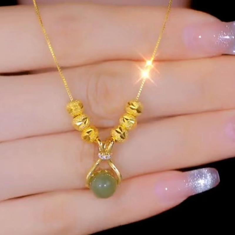 

Минималистичная Роскошная Изысканная Подвеска-Мешочек для Счастливых Денег из Бусин Ожерелье для Женщин Девочек Гламурное Элегантное Ожерелье Ювелирные Изделия Подарки as the picture