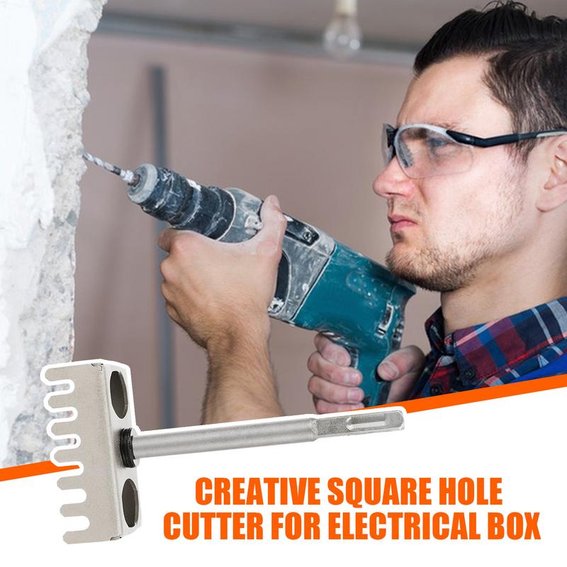 Square Slot Cutter Square Hole Punch 86 Type Punch Accessories Opener For Mortising Marking Installation Sheetrock Remodeling