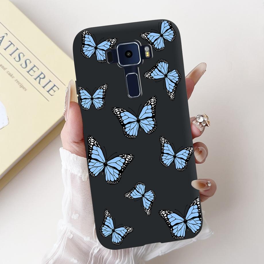 For ASUS Zenfone 3 ZE520KL Z017D 4 Max ZC520KL X008D 3 Max ZC520TL Case Soft Silicone Back Cover Love Heart Butterfly Flower Bag