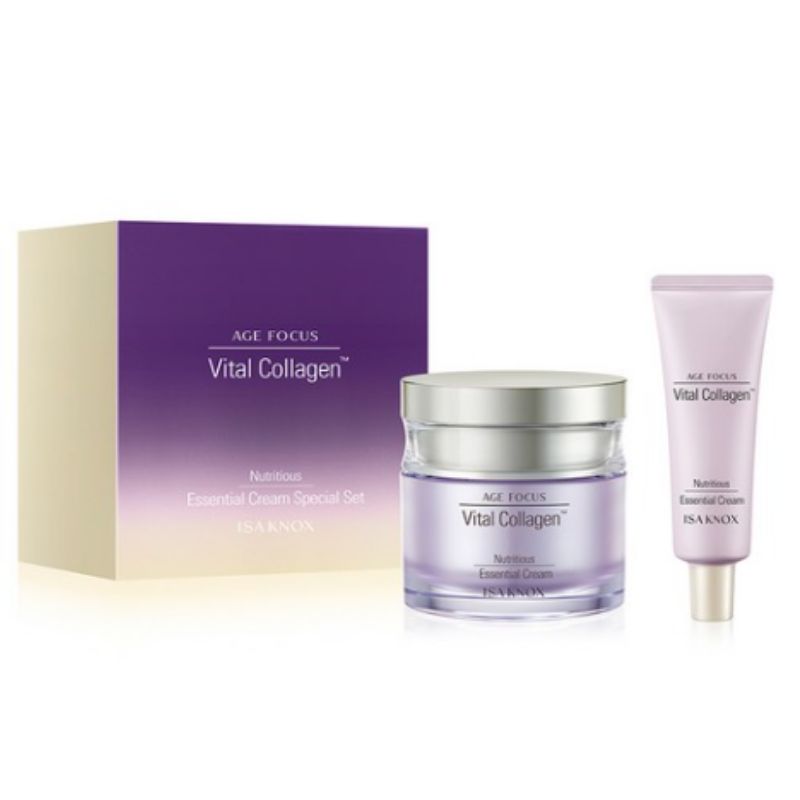 ISA KNOX Age Focus Vital Cream Set Anti-Aging Moisturizing Korean Skincare 50ml + 20ml