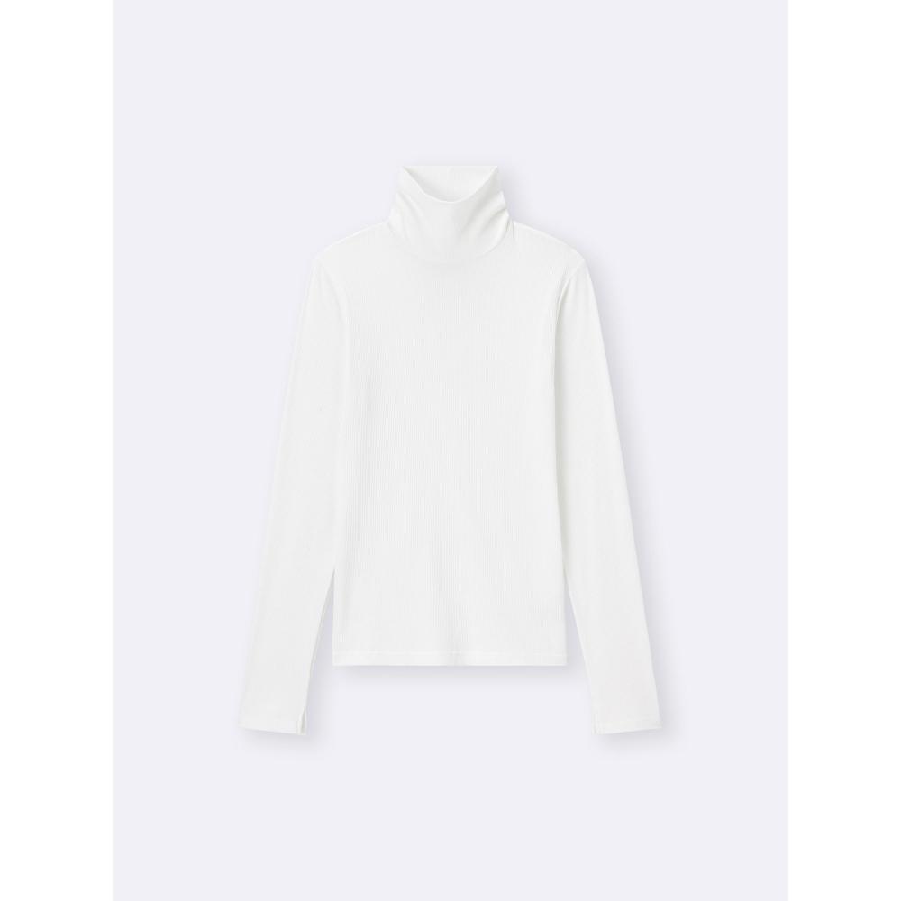 Gu By Uniqlo Warm Ribbed Turtleneck Tee  Long Sleeve 