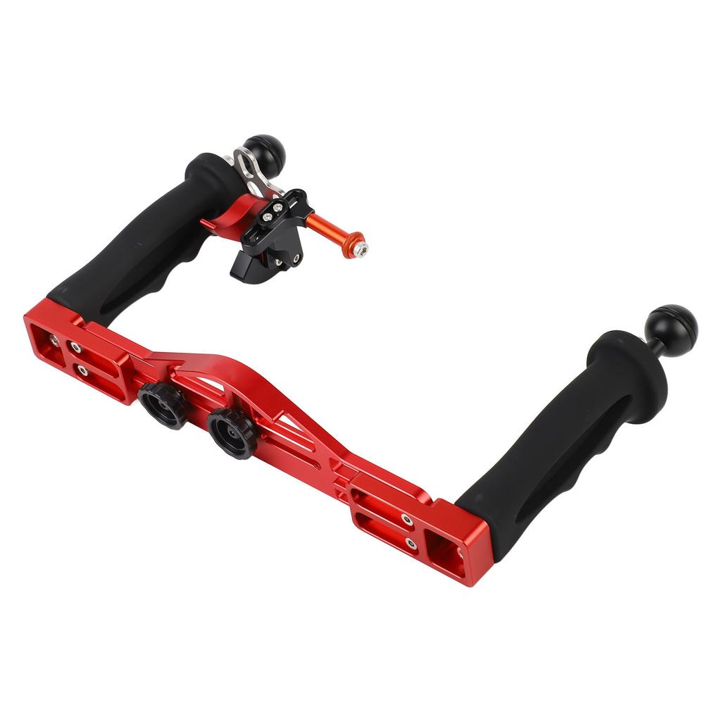 Dual Handle Camera Diving Rig Adjustable Handheld Underwater Tray Stabilizer Rig with Shutter Release Lever for DSLR