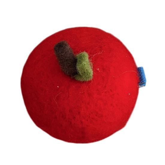 

Toddler Hair Pin Orange Shape Soft Fluffy Wool Felt Side Bang Hair Clip Good Luck Charm Fruit-themed Baby Hair Apple