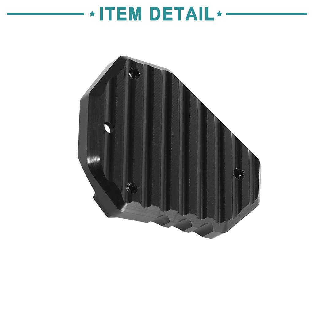 ACROPIX Motorcycle Kickstand Side Stand Extension Pad CNC Aluminum Alloy Compatible with Kawasaki Ninja 400 Z400 Black 1pcs