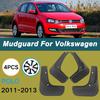 For Volkswagen POLO 2011-2013 2012 Automotive Tire Mudguard Waterproof Prevent Mud Splashing Car Mud Flaps 4pcs Accessories