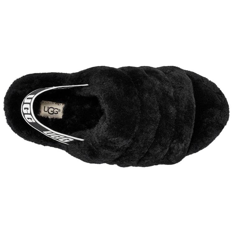 New UGG FLUFF YEAH Slide Women's 1095119-BLK