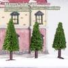 15 Pieces Artificial Christmas Trees Scenery Landscape Mini Architecture Plastic Scene Landscaping Crafts Plants Street