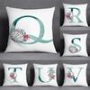 Seahorse Scallop English Alphabet Pattern Home Decoration Pillowcase Square Office Cushion Cover