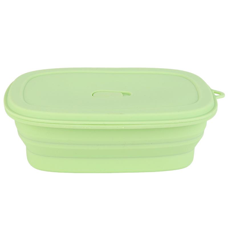 Silikonový bento box vhodný do mikrovlnné trouby: Přenosný, Skládací a Vhodný do lednice pro uchování čerstvosti