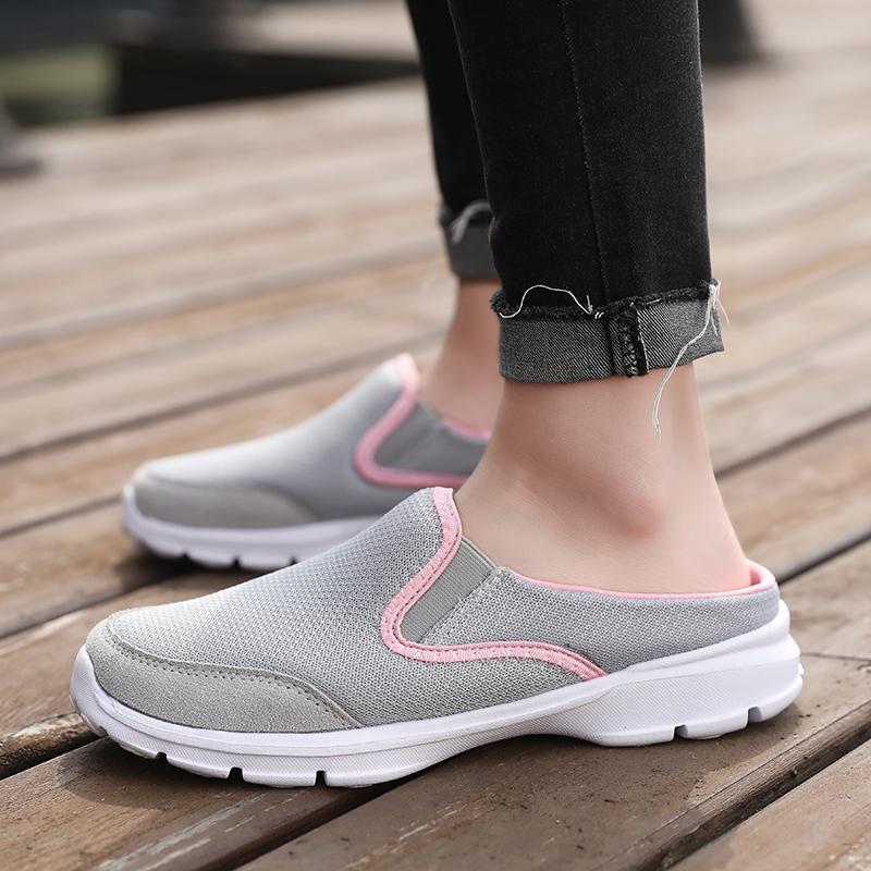 Women Slippers Summer Breathable Home Indoor Slippers Big 42 Thick Bottom Slides Fashion Walking Shoes Chanclas Hombre