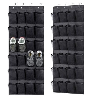 12/24 Griglie Montaggio a Parete Portaoggetti Scarpe Tessuto Borsa da Armadio Scaffale Portaoggetti Tasca in Rete Trasparente da Appendere Sopra la Porta Scatola