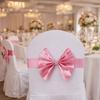 Soft Chair Sashes Band Wedding Chair Ribbon  For Wedding Party Hotel Banquet Event Decoration