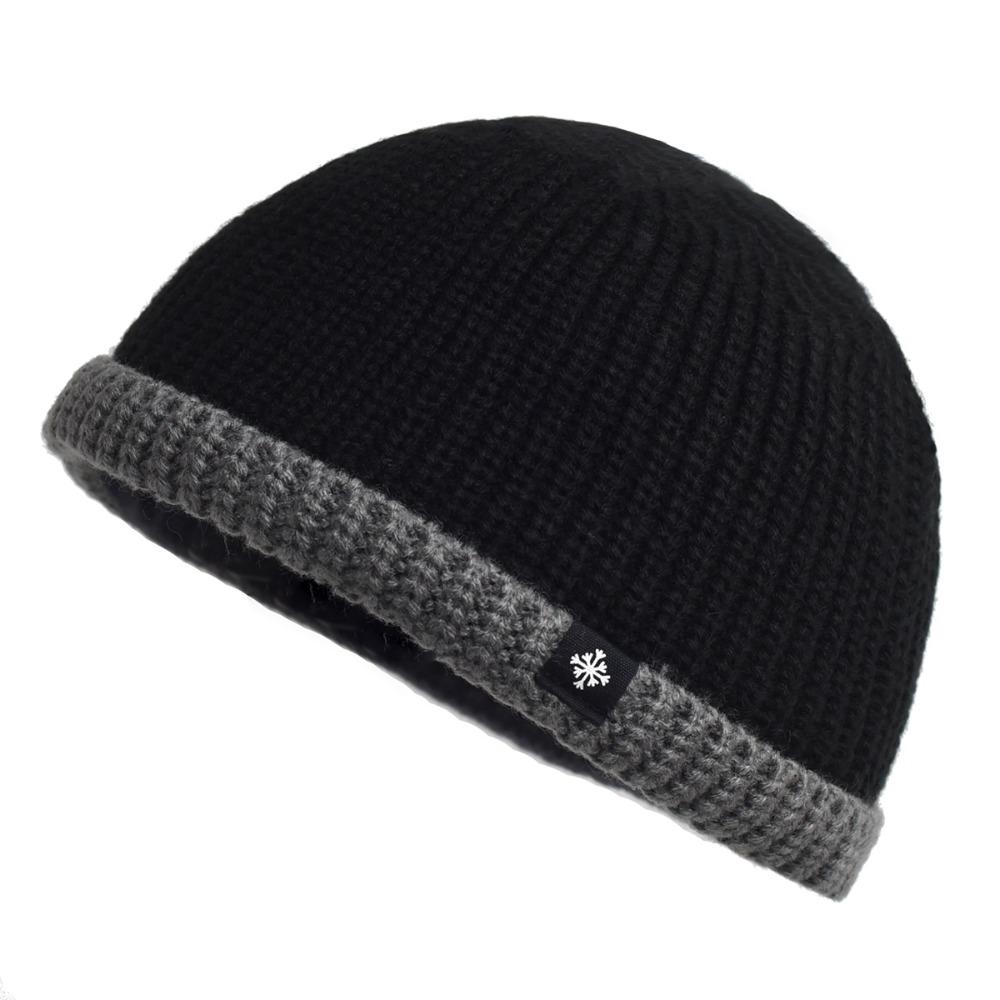Hip Hop Warm Hats Thickened Pullover Hat Unisex Cold Cap  Winter чёрный