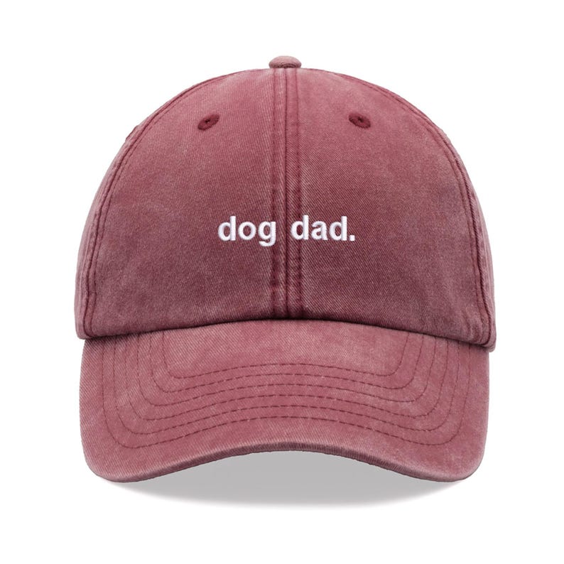 1pc Personality-filled "dog Dad." Printting Baseball Cap for Women,retro Washed  Adjustable Sports Driver Cap for Hiking,Holiday