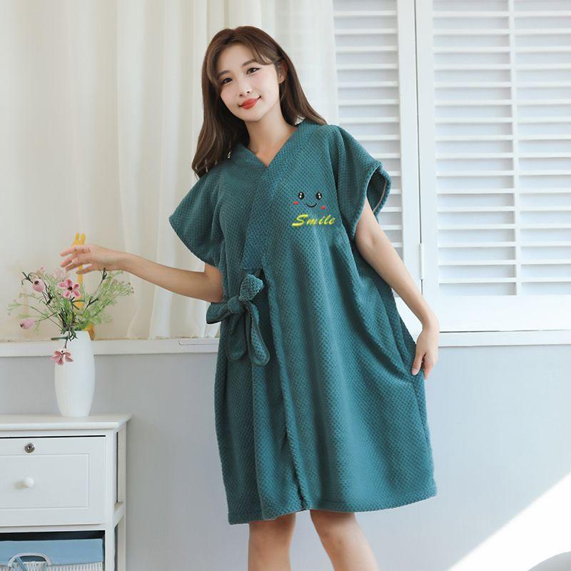Womens Bath Towels Wearable Fast Drying Bathing Beach Spa Bathrobes Wash Clothing, Shower Bath