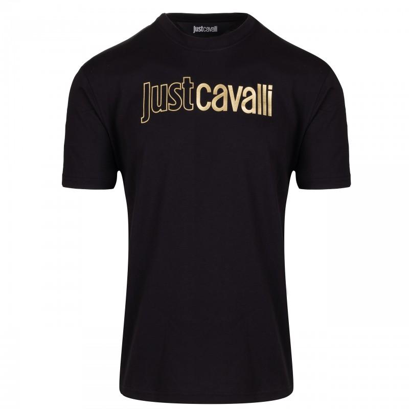 Just Cavalli Milano Men's T-shirt New Logo Gold MAT - Size: L