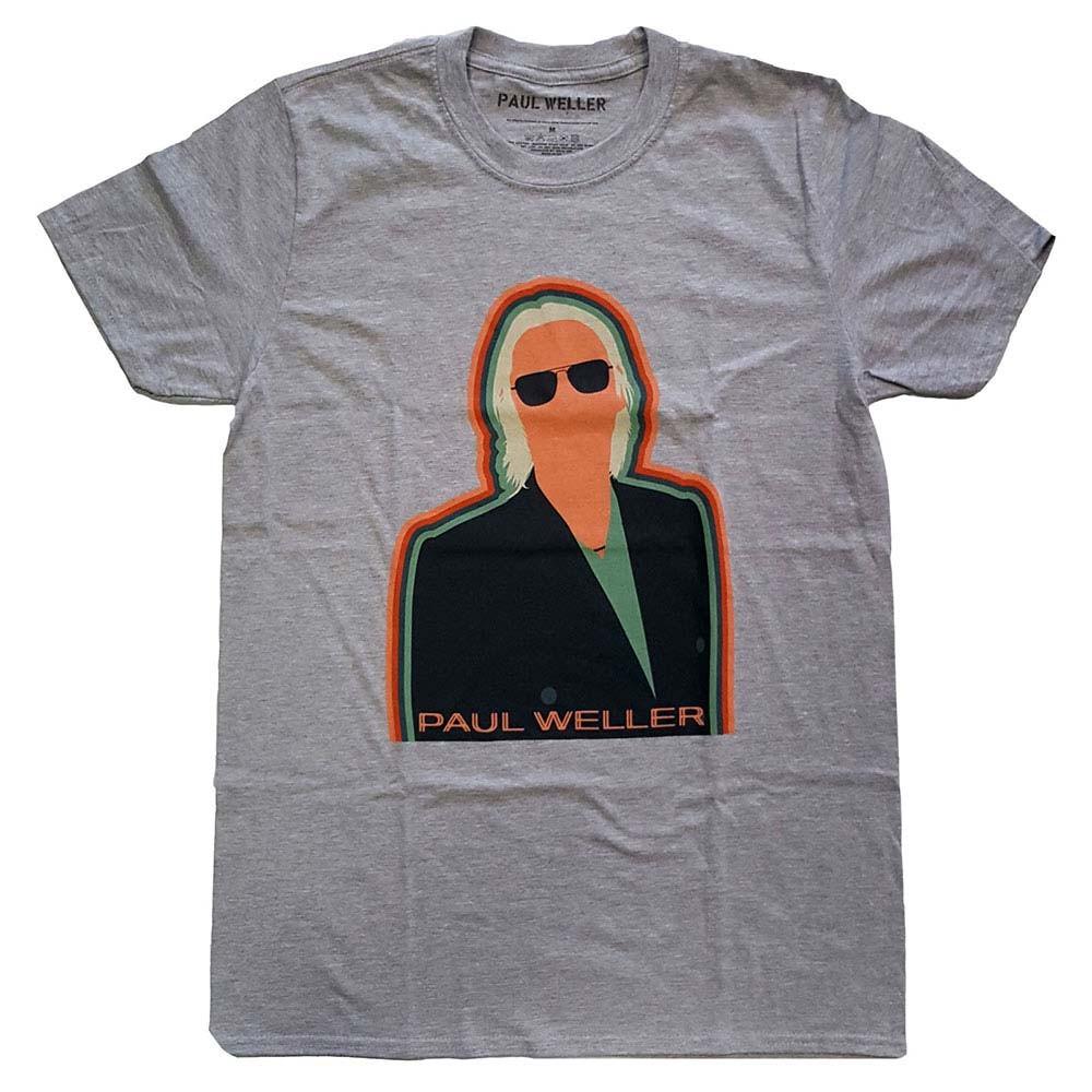 Men s Paul Weller Illustration Key Lines Slim Fit T-shirt Large Grey L