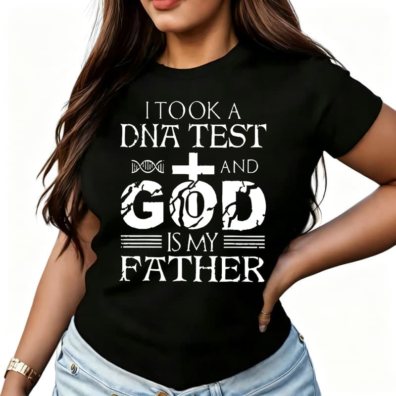 God Is Myfather Womens TShirt Cotton Funny Graphic Short Sleeve Tee Novelty Shirt Casual Crew Neck Top SXl