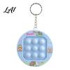 Game Machine Fidget Toy Push Bubble Console Keychain Stress Relief Mini Popping Purse Charm Backpack Bag Party Favors