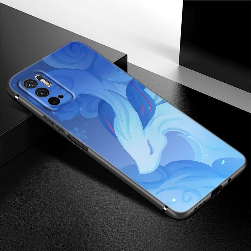 Genshin Impact Logo Phone Case For Xiaomi Redmi Note 11 10 9 8 Pro 11T 5G 10T 10S 9S 9T 9i 9C 9A 8T Soft TPU Black Cover Funda