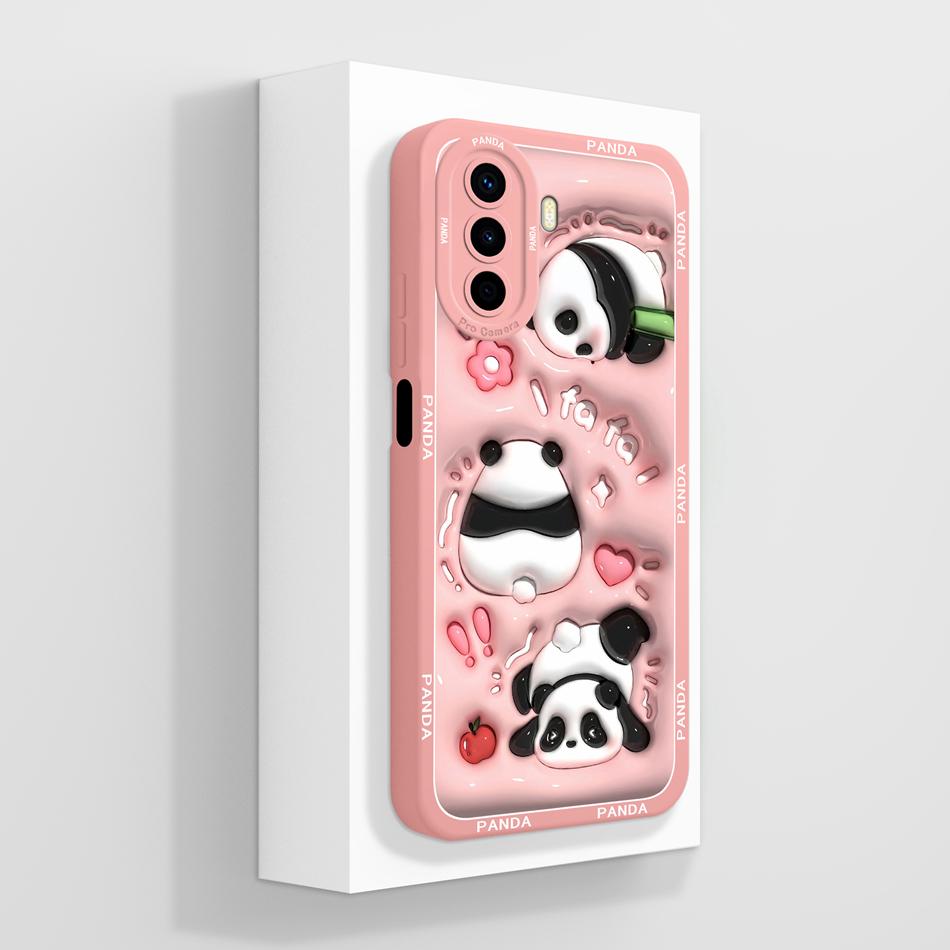 Case For Huawei Nova Y70 Plus Art Bear Full Coverage Anti Drop Funda For Huawei Nova Y 70 Y70+ Liquid Silicone Phone Back Cover