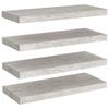 VidaXL Étagères murales flottantes 4 pcs Gris béton 60x23,5x3,8 cm MDF