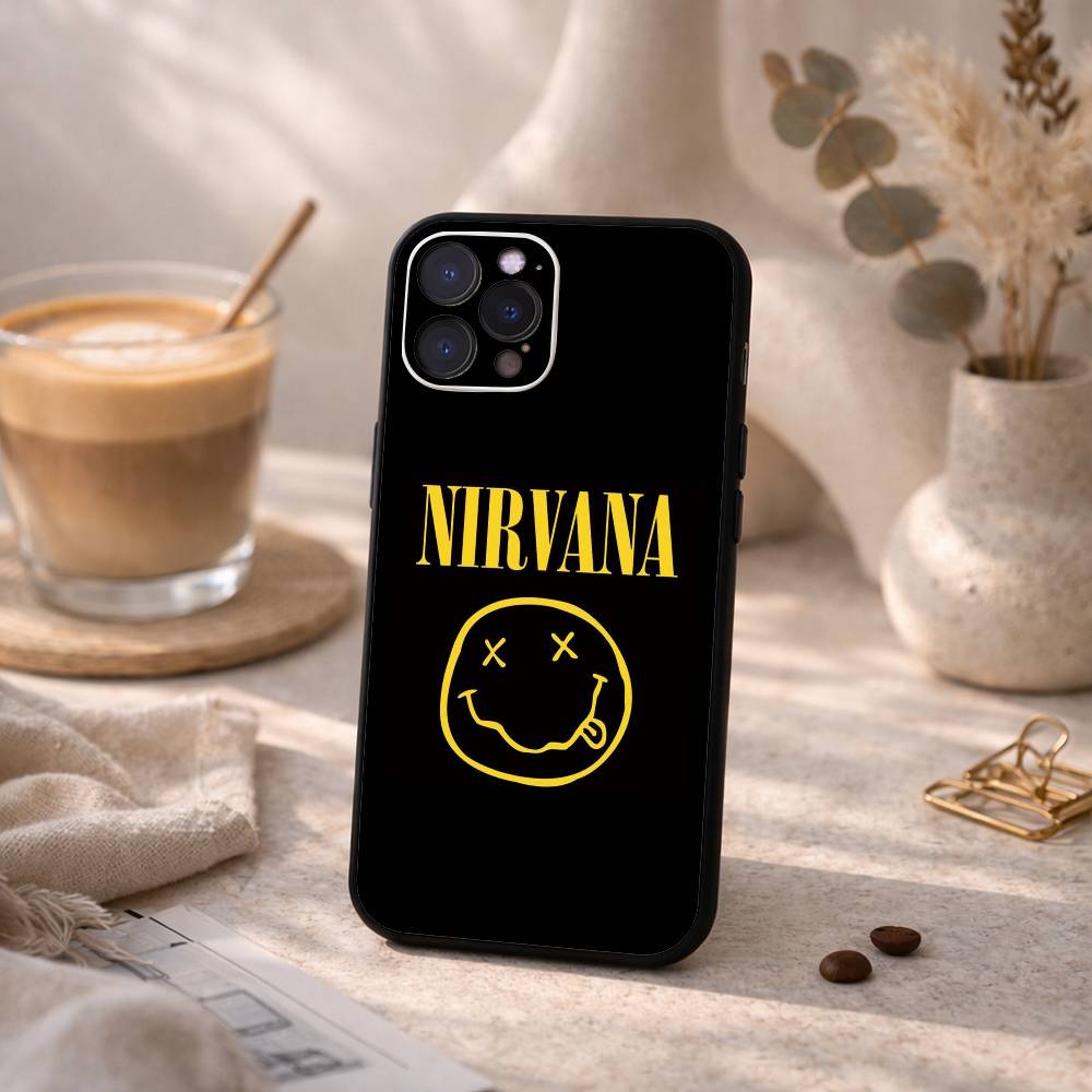 L-Lamentably N-Nirvana R-Rock Band Phone Case For iPhone17,16,15,14,13,12,Plus,Pro Max, 5G Others Soft Black Cover iPhone13