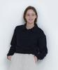 JOLI FINI Soft Rounded Collar Sweatshirt _ Navy