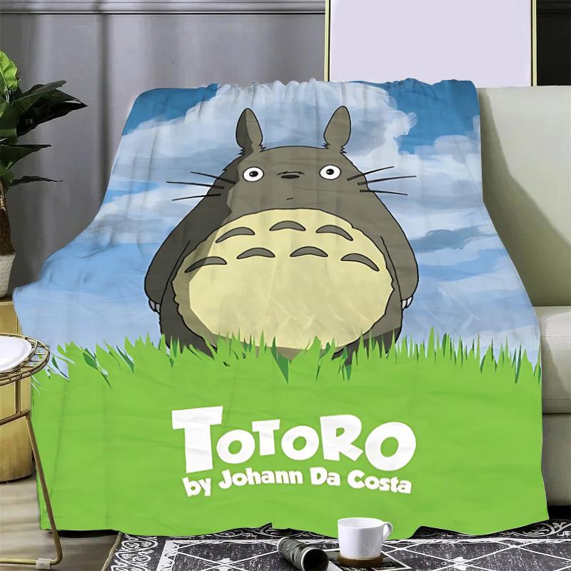Cartoon Printed Blanket Picnic Blankets Warm Blanket Soft and Comfortable Blanket T-TotoroS Home Travel Birthday Gift