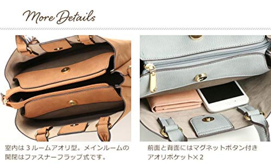 Scarf Handle 2WAY Shoulder Bag Tote Bag [Pragma] (Black)