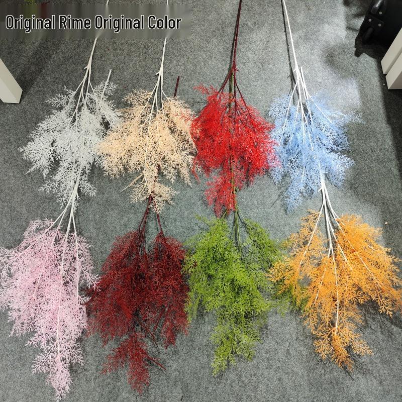 

6-Fork Misty Frosted Pampas Flower for Wedding Aisle, Hall, Hotel, Ceiling, Home Decor - Artificial Hanging Floral Arrangement