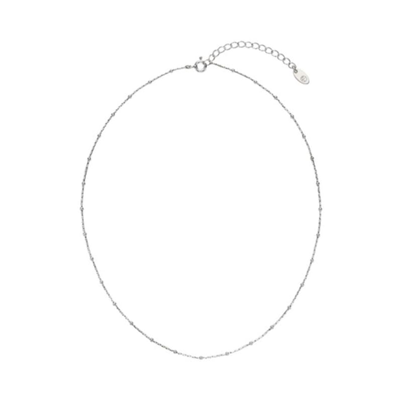 NORMALLEE [Silver 925] Line Dot Necklace