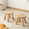 Solid Wood Mushroom Stool Low Footstool Cute Side Seat Shoe Changing