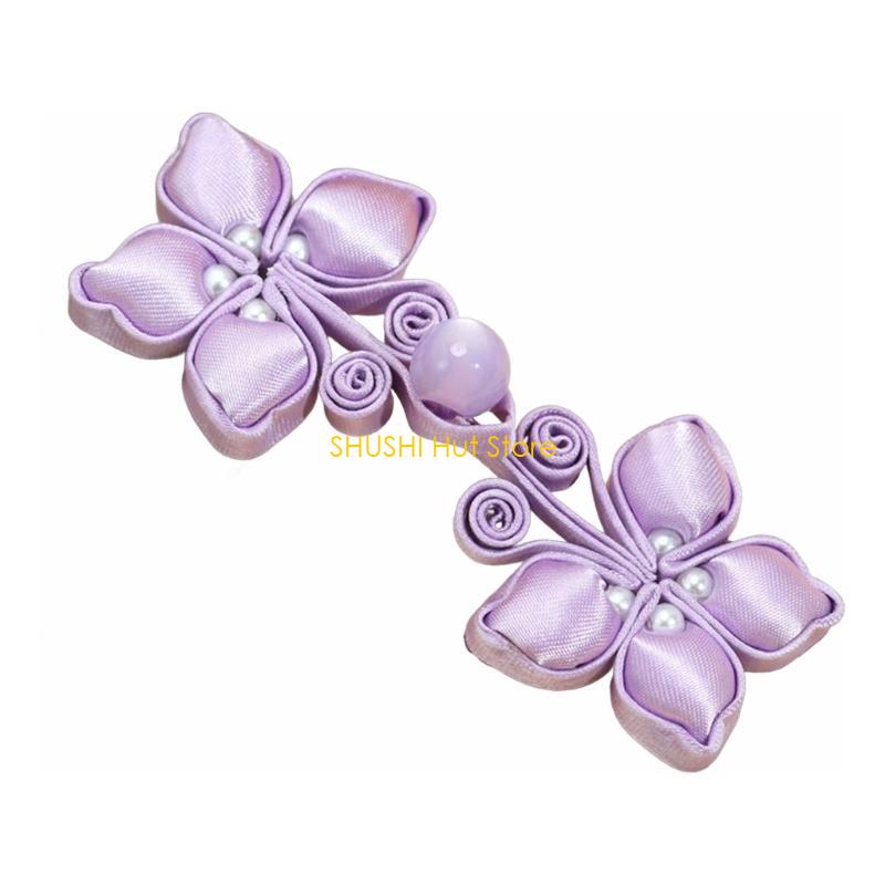 Cheongsam Buttons Cheongsam Cardigans Costume Outfit Sewing Chinese Closures Buttons Handmade Sewing Fasteners Closures D57B
