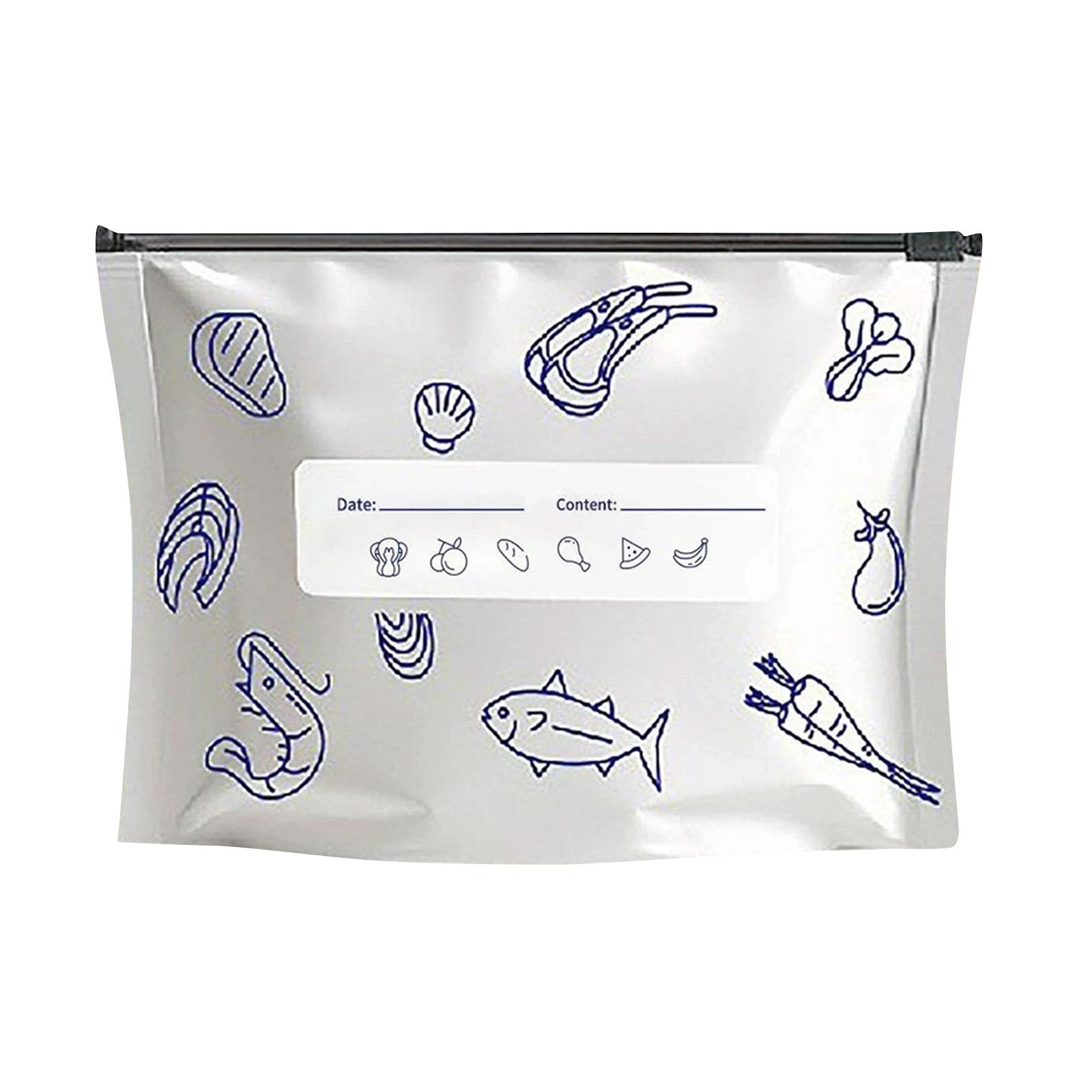 Reusable Aluminum Foil Sealable Storage Bags  Household Daily Labeled Fresh Keeping Bag