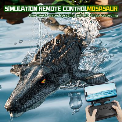 2.4G Uzaktan Kumandalı Elektrikli Kamera Simülasyonlu Canglong Uzaktan Kumandalı Dinozor Su Püskürtmeli Çocuk Oyuncak Erkek Uzaktan Kumandalı Tekne