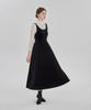 Maia Velvet Flower Dress - Black (Tencel T-Shirt Set)