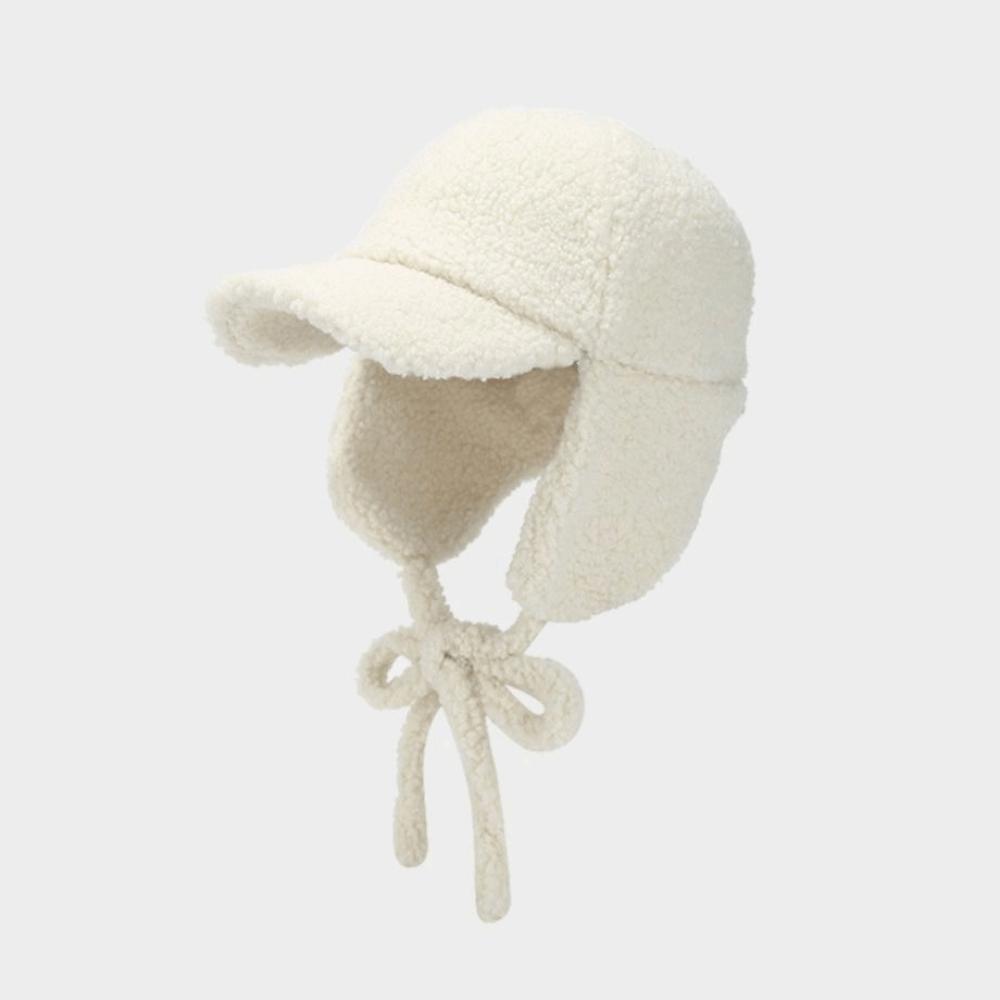 

Fashion Windproof Winter Hats Casual Soft Baseball Cap Ear Protection Comfortable Warm Cycling Hat For Women Men белый