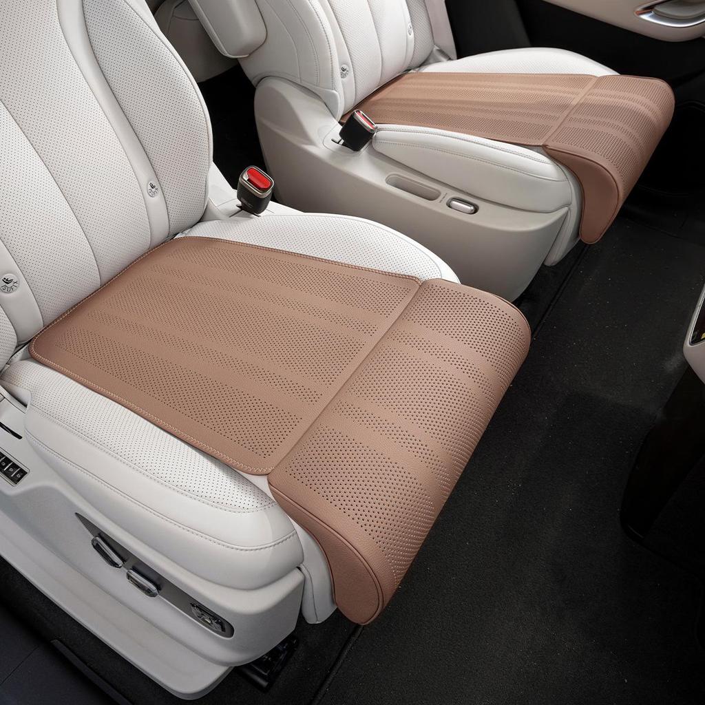 Yangwang Car Seat Cushion with Integrated Leg Rest, All-Season Comfort, Breathable Lychee Pattern for Driver and Passenger Seats