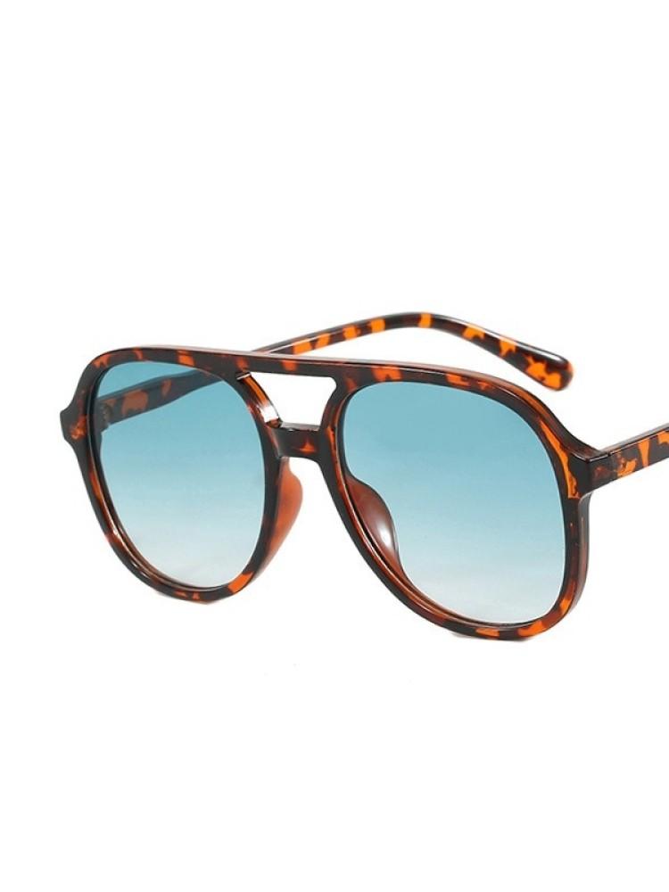 Retro sluneční brýle s dvojitým můstkem a velkým rámem pro ženy, nadměrné čtvercové, s přechodovým sklem, značkové, ultralehké brýle pro muže