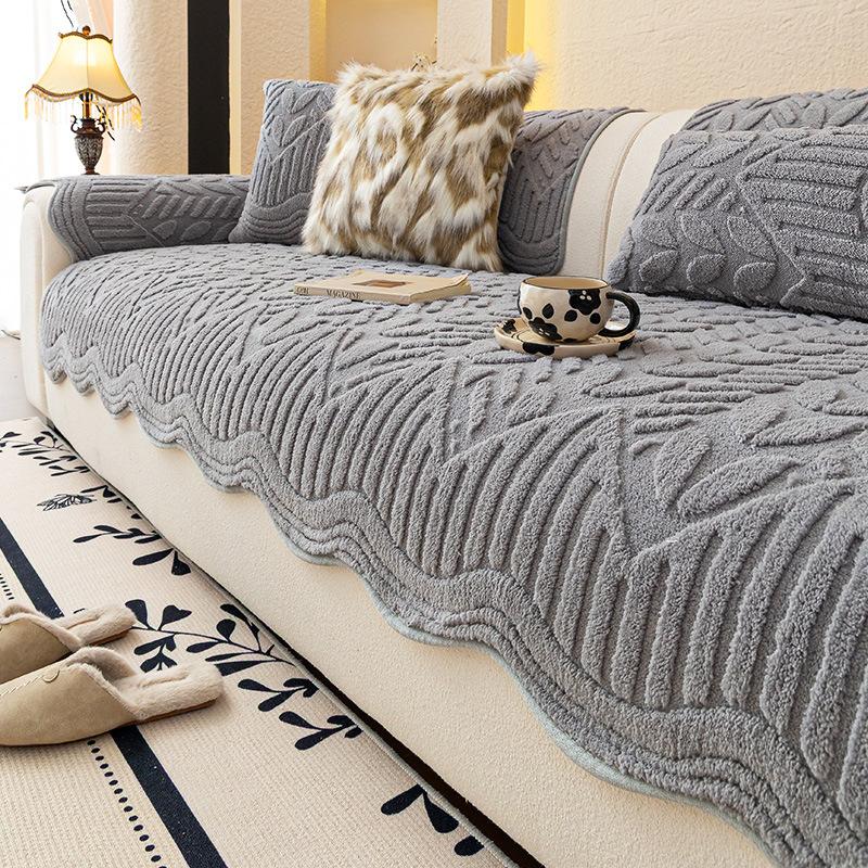 

Nordic Style Sofa Towel Anti scratch Plush Couch Covers Nonslip Sofas Cushion Chaise Longue Cover for Living Room Home 1pc 45x45 pillowcase