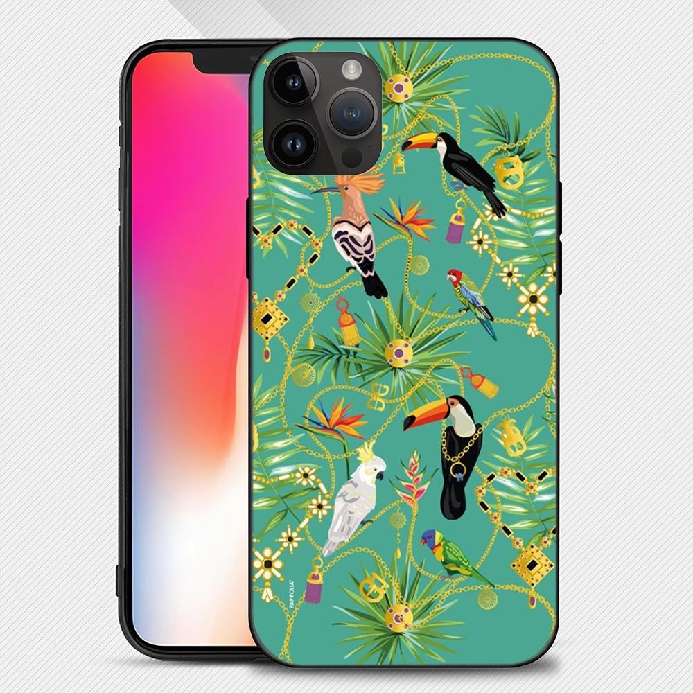 Garden Birds Phone Case Iphone15 14 13 12 11 Pro Max Mini X 7 8 Soft Case