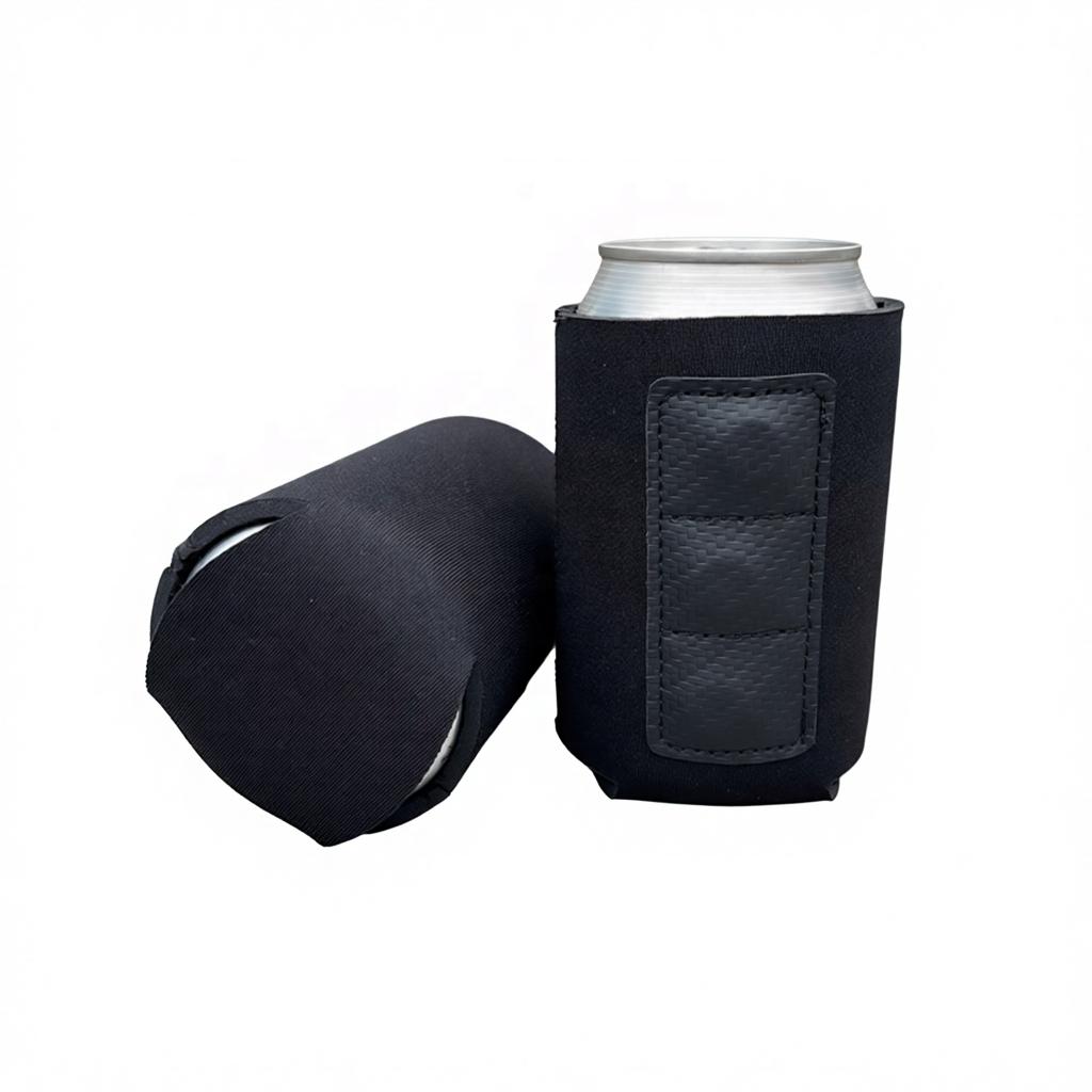 Black Magnetic Can Holder Can Cooler with Magnetic Bottle Holder Magnetic Koozy with Magnet 12oz Neoprene Magnet Beer Can Coolie