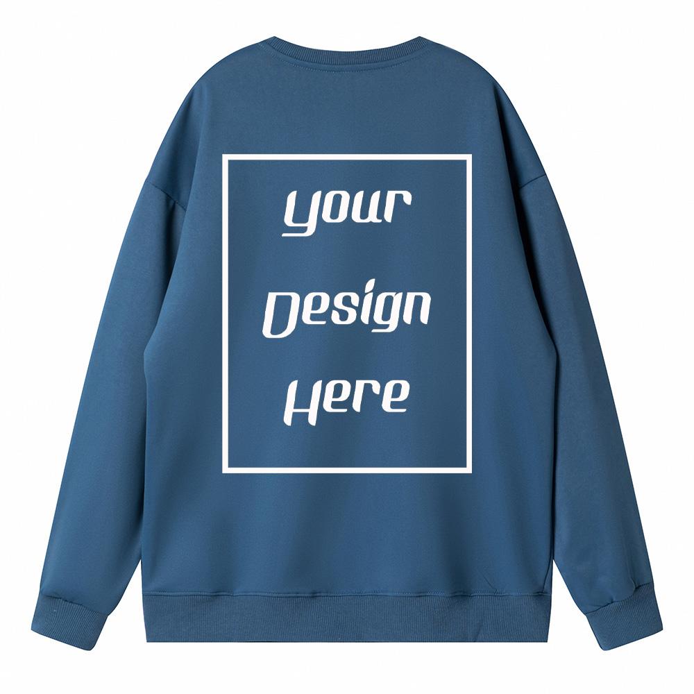 Koreanischer Trend Unisex Locker Schulter Sweatshirts Kundenspezifischer Musterdruck Herren und Damen Hoodie Langarm Rundhals Pullover Sportliche und Edle Kleidung