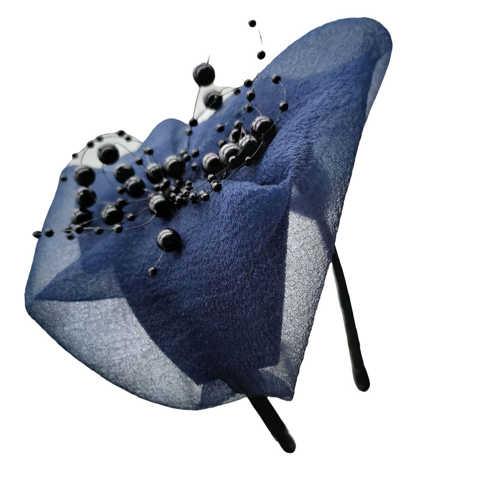 

Шляпка-фасинатор на ободке для женщин с бисерным украшением для волос, головной убор, украшение для волос, головной убор для вечеринки, свадьбы, мероприятия 4