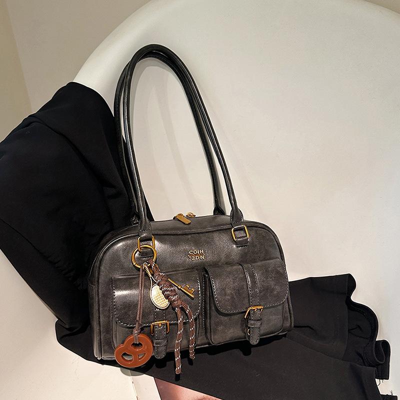 Korean High-end Armpit Pillow Bag Retro Shoulder Bag New Large Capacity Portable Bowling Bag