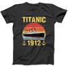 Rétro Titanic 1912 Navire de Croisière Navire Vintage T-shirt Sweat à Capuche Sweat à Capuche Débardeur pour Hommes Femmes Enfants Noir