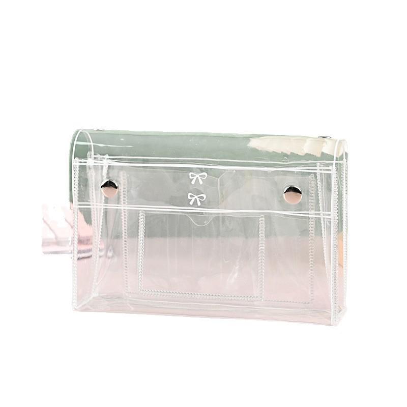 

PVC Transparent Pencil Case Large Capacity Makeups Stationery Pencil Bag Pencilcase Card Holder Waterproof Stationery Bag прозорий